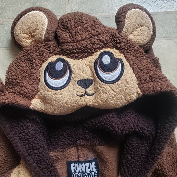 Lot of 2 Funzie Onezie Kid's Onesie - Monkey & Bear Size 7/8 - Picture 6 of 8